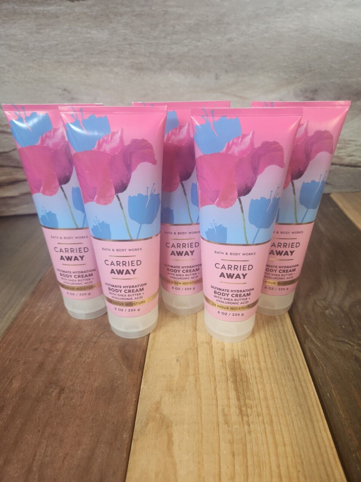 5PK Bath & Body Works Carried Away Body Cream 8oz