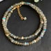 Labradorite Necklace beaded choker 14k gold