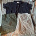 Bundle vineyard vines ladies cotton XL navy polo with 2 pairs of shorts 14 & 16