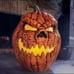 Halloween Giant 21 inch rotten patch grimacing LED jack o’lantern pumpkin NEW