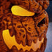 Halloween Giant 21 inch rotten patch grimacing LED jack o’lantern pumpkin NEW