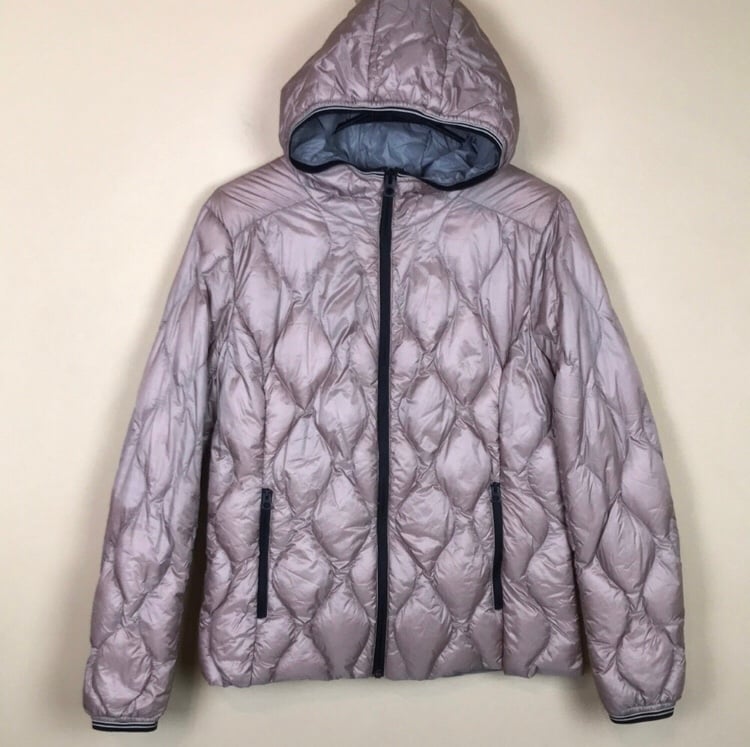 Lucky Brand Women’s Packable Down Filled Quilted Puffer Hooded Zip-Up Jacket