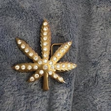 Vintage Pot Leaf Belt Buckle