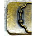 Mitsubishi Backhoe Construction Equipment Metal Belt Buckle Stamped USA VINTAGE!