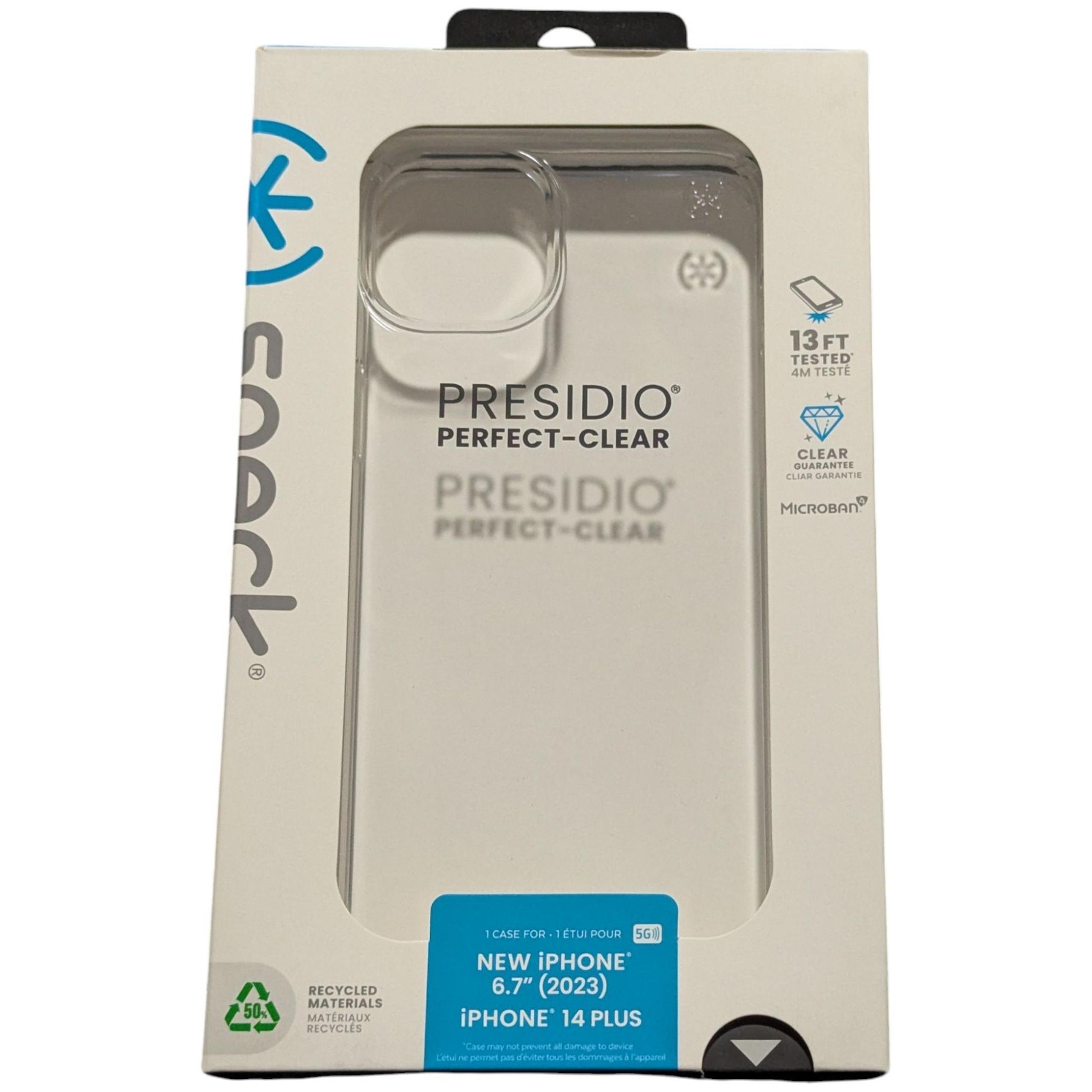 BB. Presidio Perfect-Clear Case for iPhone 15 / 14 Plus (6.7") Small Cam - Speck