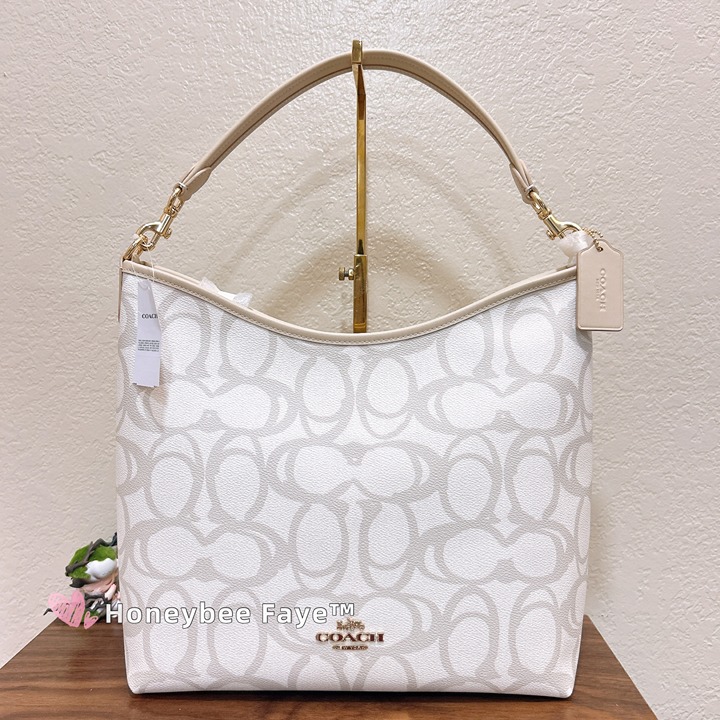 nwt Coach Laurel Large Shoulder Bag In Sketch Signature Canvas