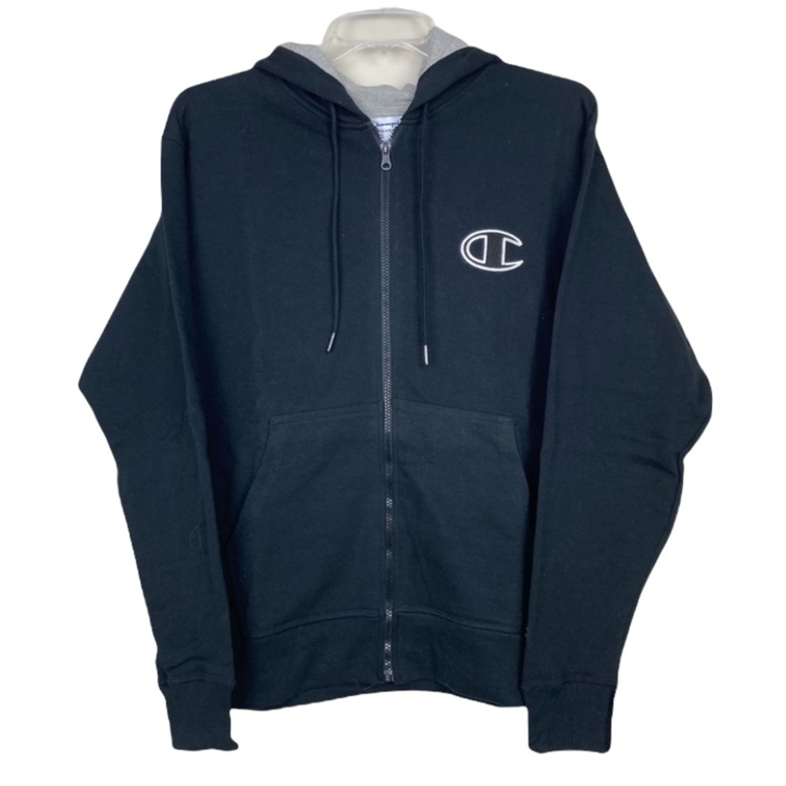 Champion Black Full Zip Hoodie Sz M - Hoodie