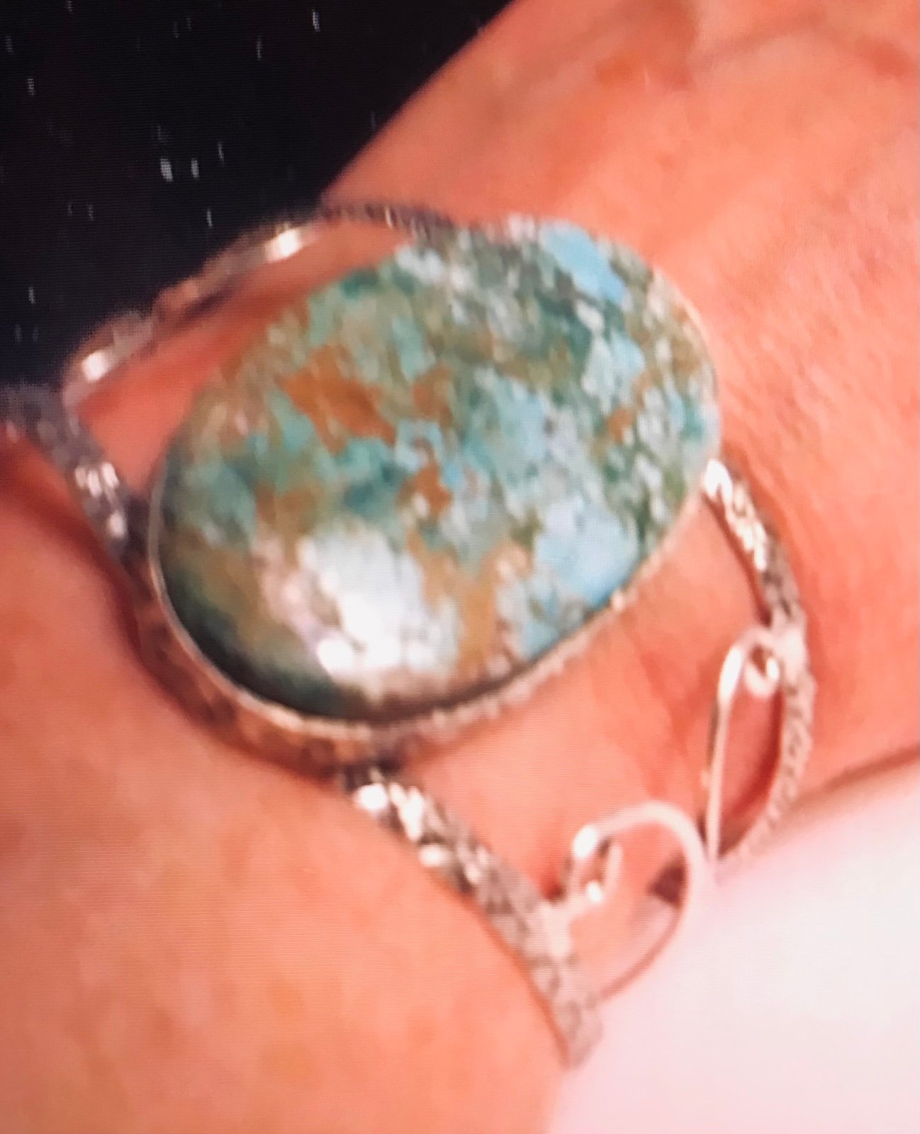 “SOLD” 925 Sterling Silver Turquoise Cuff Bracelet