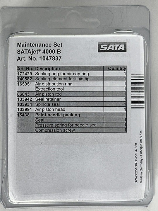 SATA JET 4000B HVLP/RP (1) MAINTENANCE KIT PART