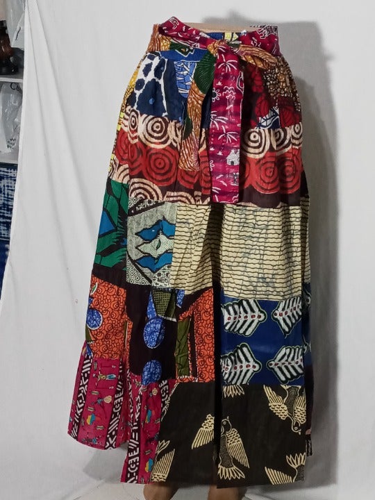 African Maxi Print Skirt set