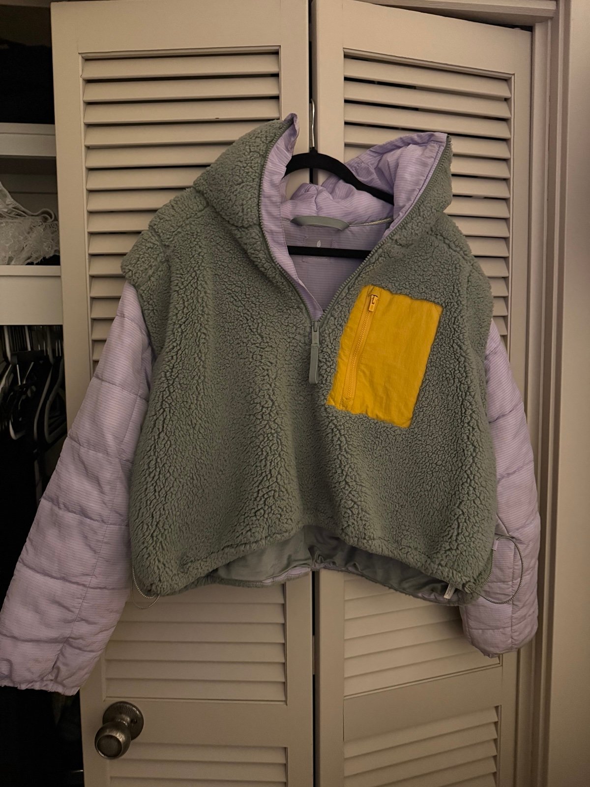 Free people movement colorblock scenic route Sherpa pullover jacket