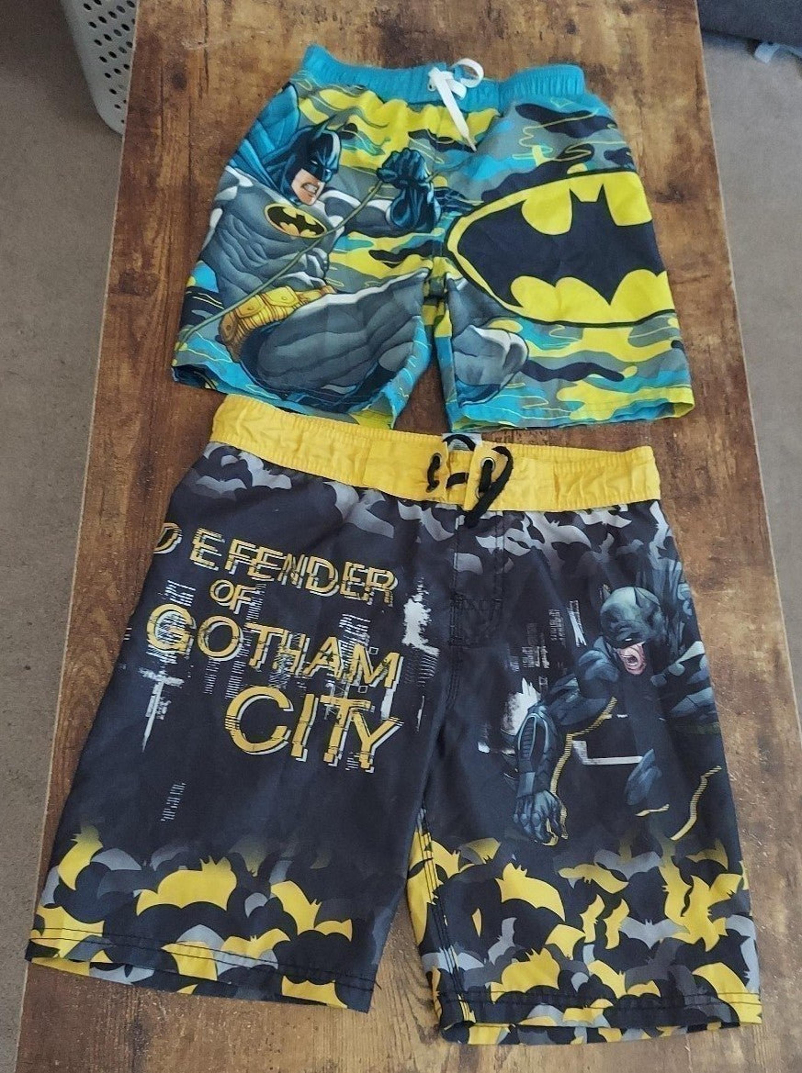 Boys Swim Trunks Batman 2 pairs size 7 and size 8
