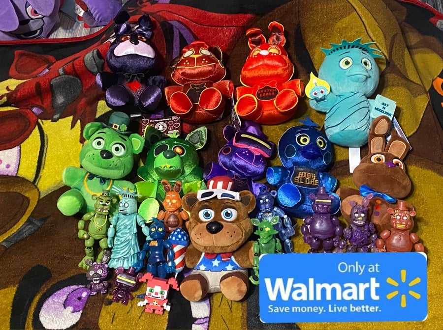FNAF AR MERCH LOT WITH WALMART EXCLUSIVE RARE PLUSHIES