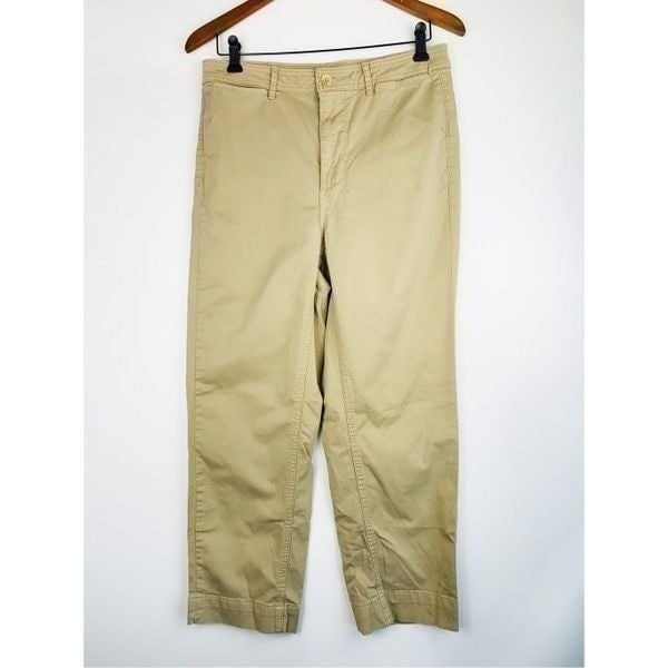 Everlane Women's Chino Pants Cotton Stretch Pocket Straight Leg Beige Size 8