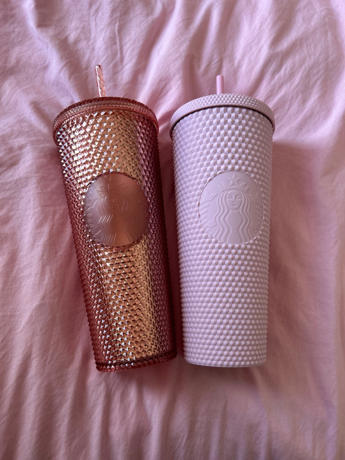 Starbucks Pink Studded and Rose Gold Studded Bundle