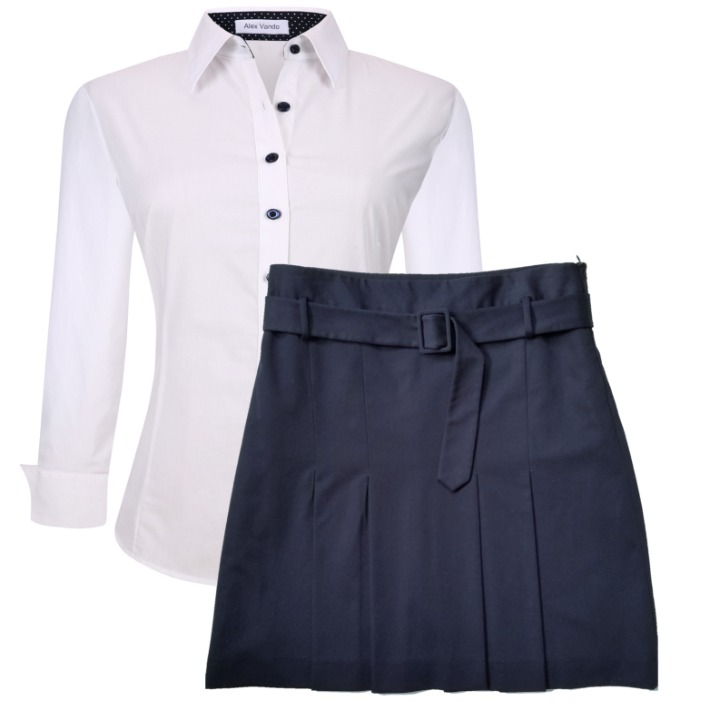 More & More high waist box pleated skirt