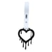 New 2PCS Drip Heart Shaped Black JDM TSURIKAWA Handle White Strap Charm Drift