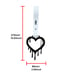 New 2PCS Drip Heart Shaped Black JDM TSURIKAWA Handle White Strap Charm Drift
