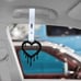 New 2PCS Drip Heart Shaped Black JDM TSURIKAWA Handle White Strap Charm Drift
