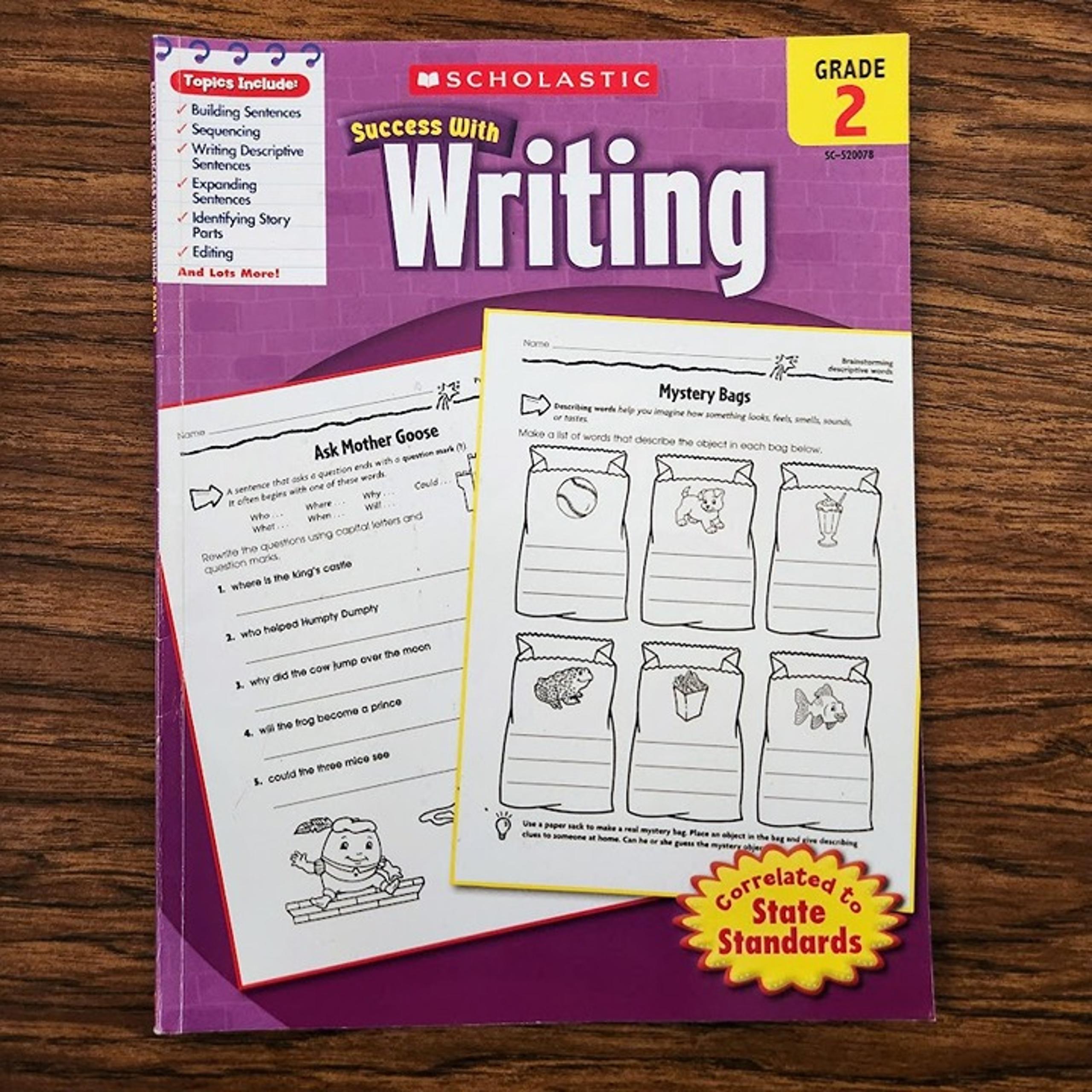 Success with Writing Grade 2 2nd Grade Book Workbook Activity Book Te - Scholastic