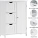 NEW Wooden Freestanding Storage Organizer with 1 Cupboard and 3 Drawers