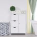 NEW Wooden Freestanding Storage Organizer with 1 Cupboard and 3 Drawers