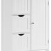 NEW Wooden Freestanding Storage Organizer with 1 Cupboard and 3 Drawers