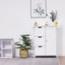 NEW Wooden Freestanding Storage Organizer with 1 Cupboard and 3 Drawers