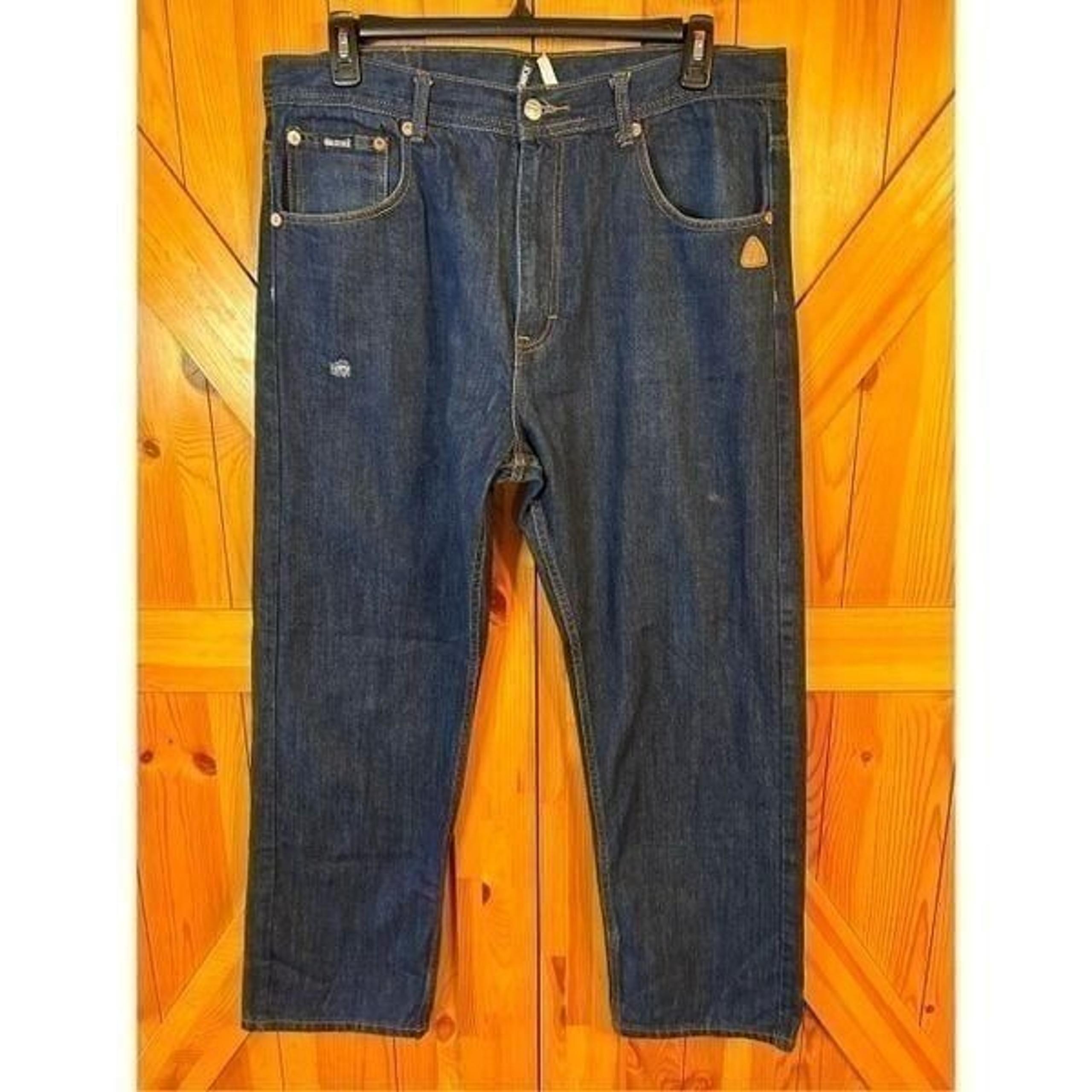 Akademiks Jeans men's 38x32 loose baggy Hip Hop Urban (4360)
