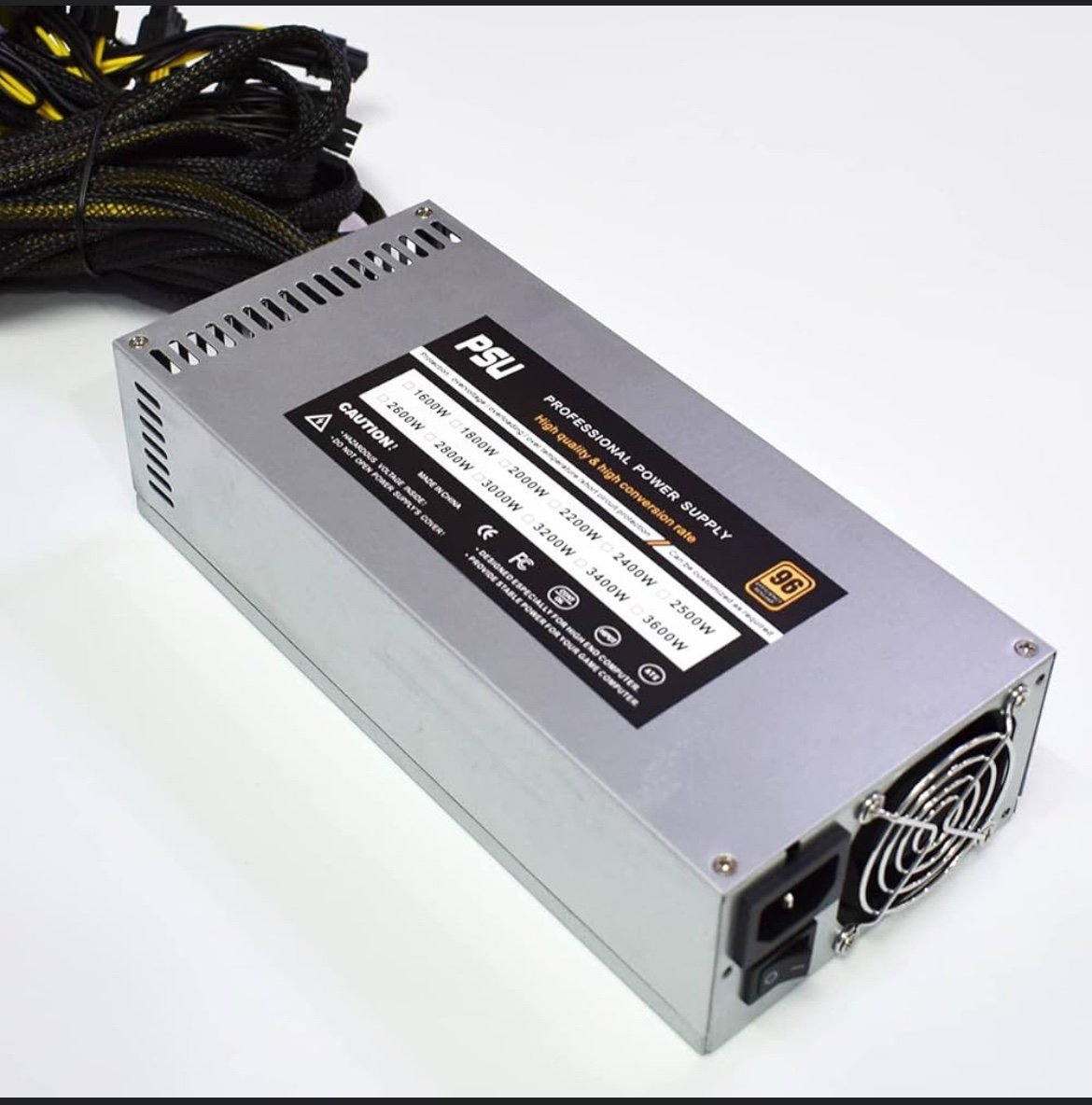 2000W Mining Power Supply PSU, ABSKY Mining Rig PSU ATX PC Power Supply for 8 GP