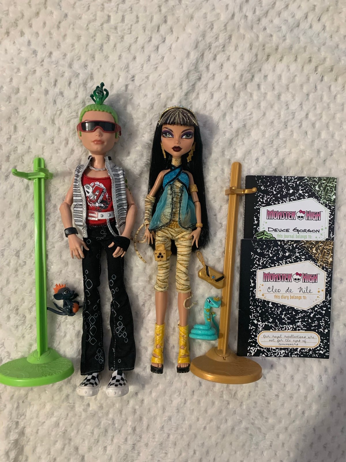 Monster High cleo de nile and deuce gorgon first wave dolls