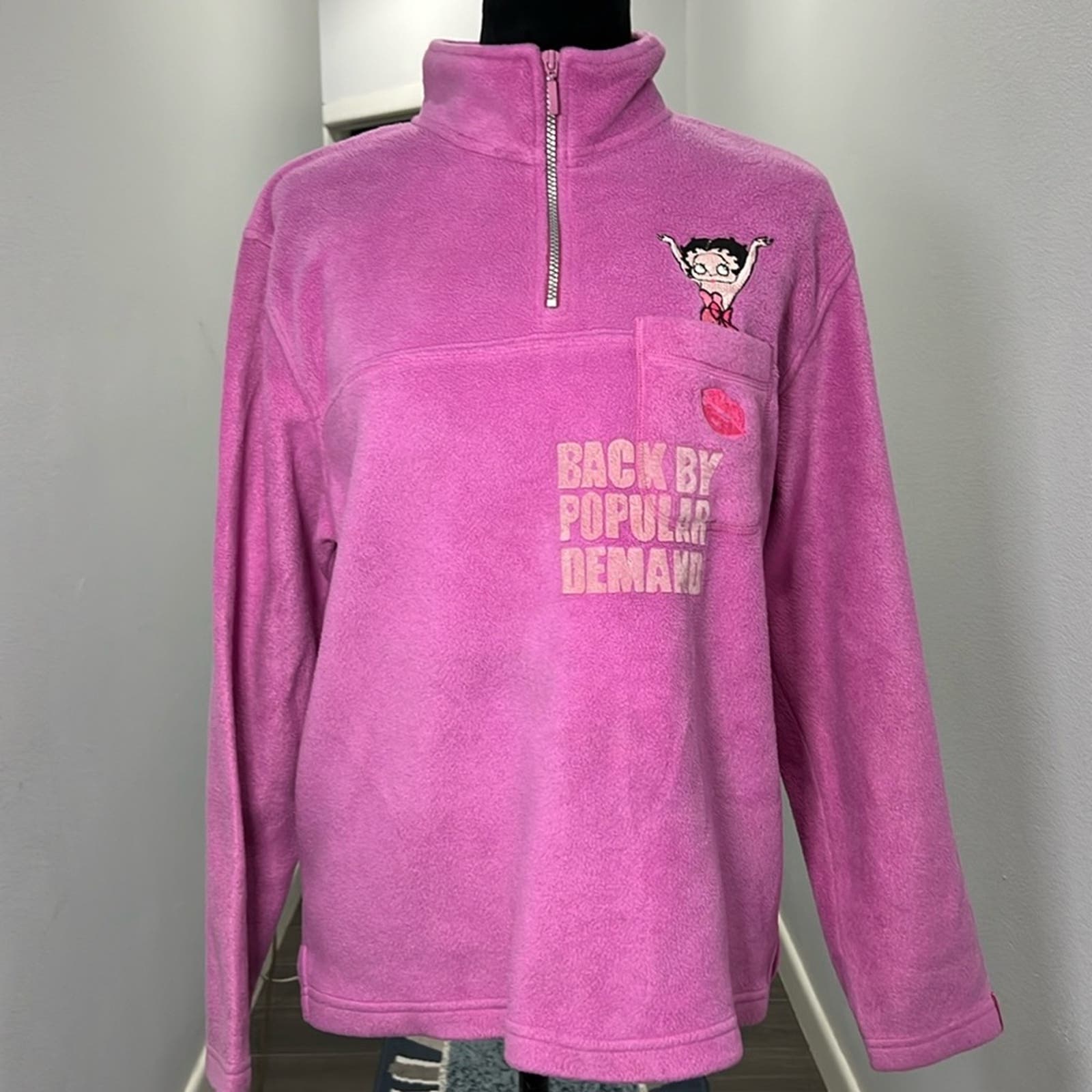 Betty Boop Pink Pullover Size M