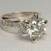 ‼️STUNNING‼️CERTIFIED‼️ VVS1 4.05CT. Natural White Diamond Accent Ring.