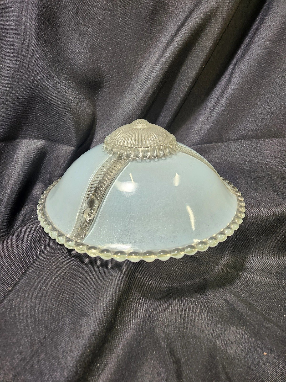 Ceiling Light Glass Shade - 1930s/1940s - Light Blue
