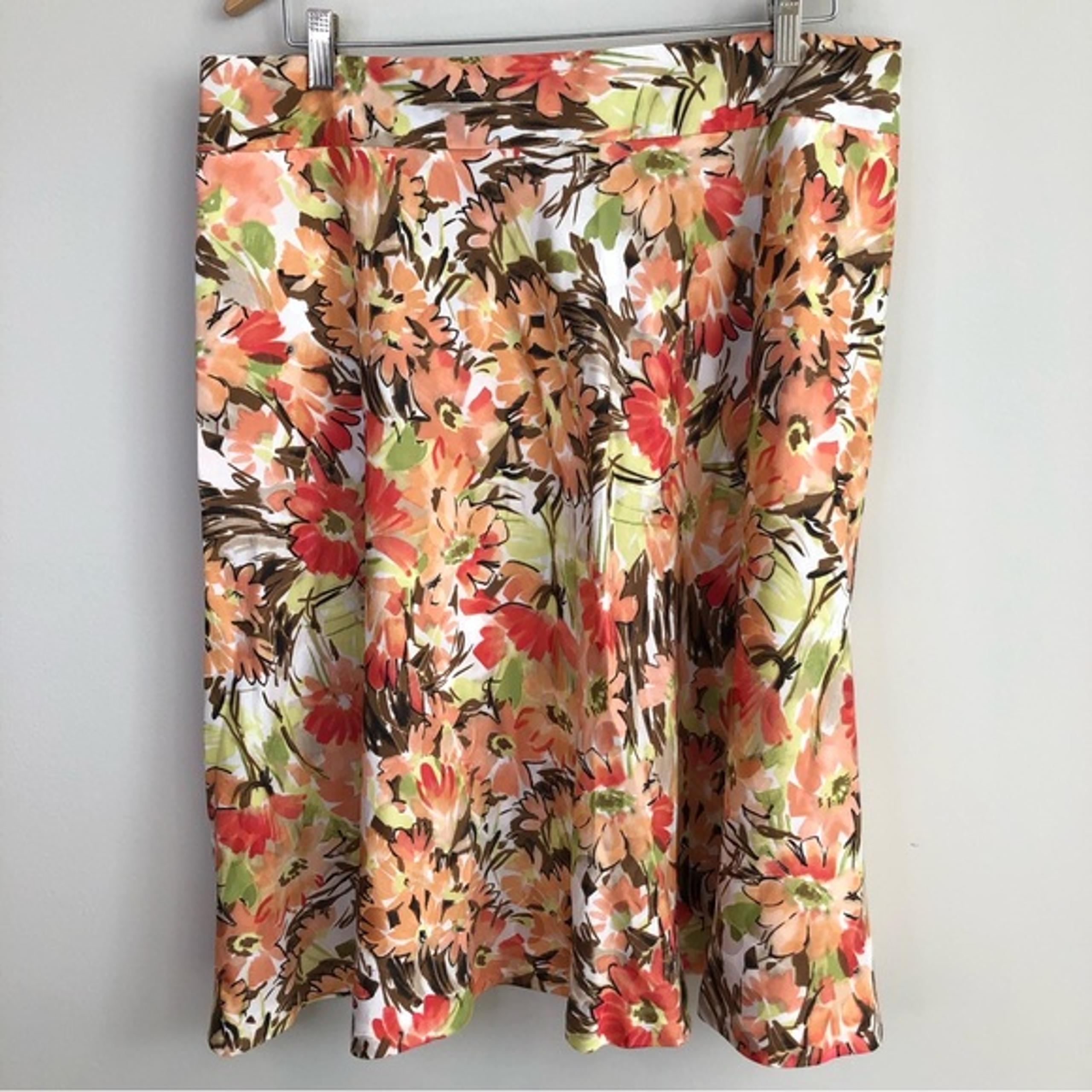 Pendleton Silk Blend Floral A Line Skirt NEW Size 14