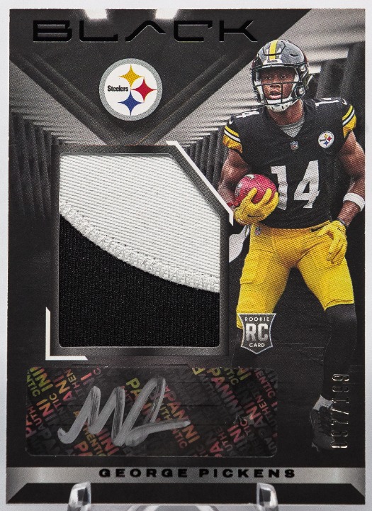 George Pickens Pittsburgh Steelers RC Silver RPA 2022 Panini Black 218
