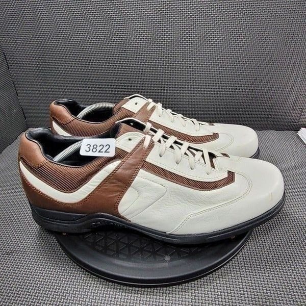 Mens Sz 13 White & Brown Callaway Palmares Golf Shoes