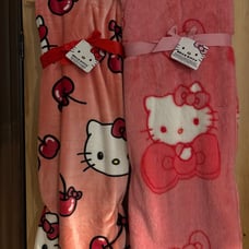 Hello Kitty cherry and Pink bow blankets