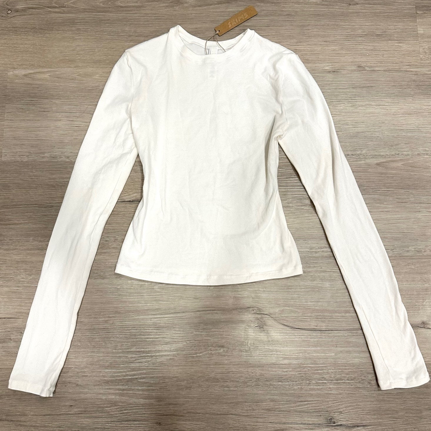 New Skims Cotton Jersey Long Sleeve in Marble Size XS