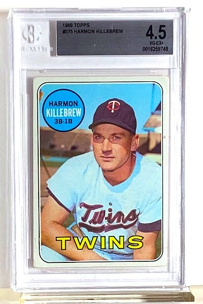 Harmon Killebrew Minnesota Twins HOF 1969 Topps 375 BGS 4.5 VG-EX+ FREE SHIPPING