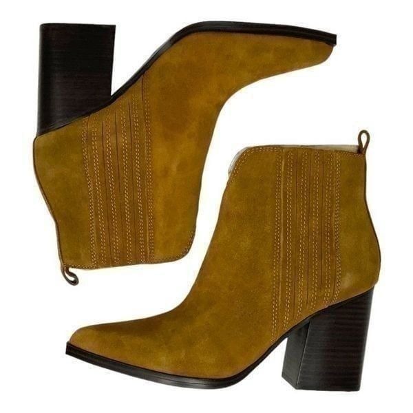 Marc Fisher Maree Brown Suede Bootie Size 8.5 NWT