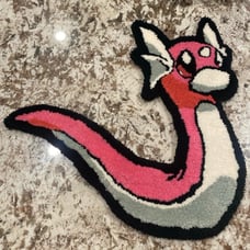 Custom Nintendo Pokemon Shiny Pink Dratini Tufted Rug