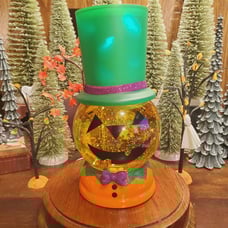 Jack O Lantern Glitter Water Ball-NB-Excellent/Great-HTF Color/Extremely Rare