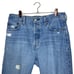 Levi's 501 Cropped Jean High Rise Button Fly Distressed Destroyed 29x26 Size 29