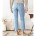 Levi's 501 Cropped Jean High Rise Button Fly Distressed Destroyed 29x26 Size 29