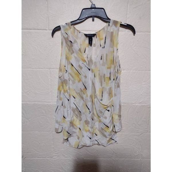 WHBM White House Black Market Size L Silk Tank Top