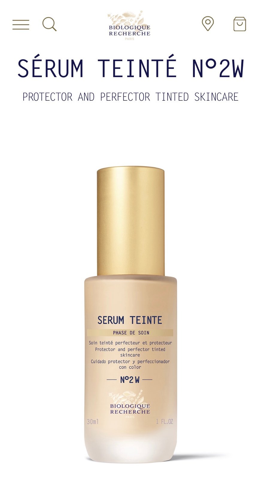 Biologique-Recherche - SÉRUM TEINTÉ N°2W Retails for 154 .