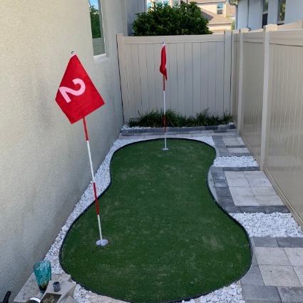 Golf Flagstick 6ft, Portable Five-Section Design for Backyard Practice