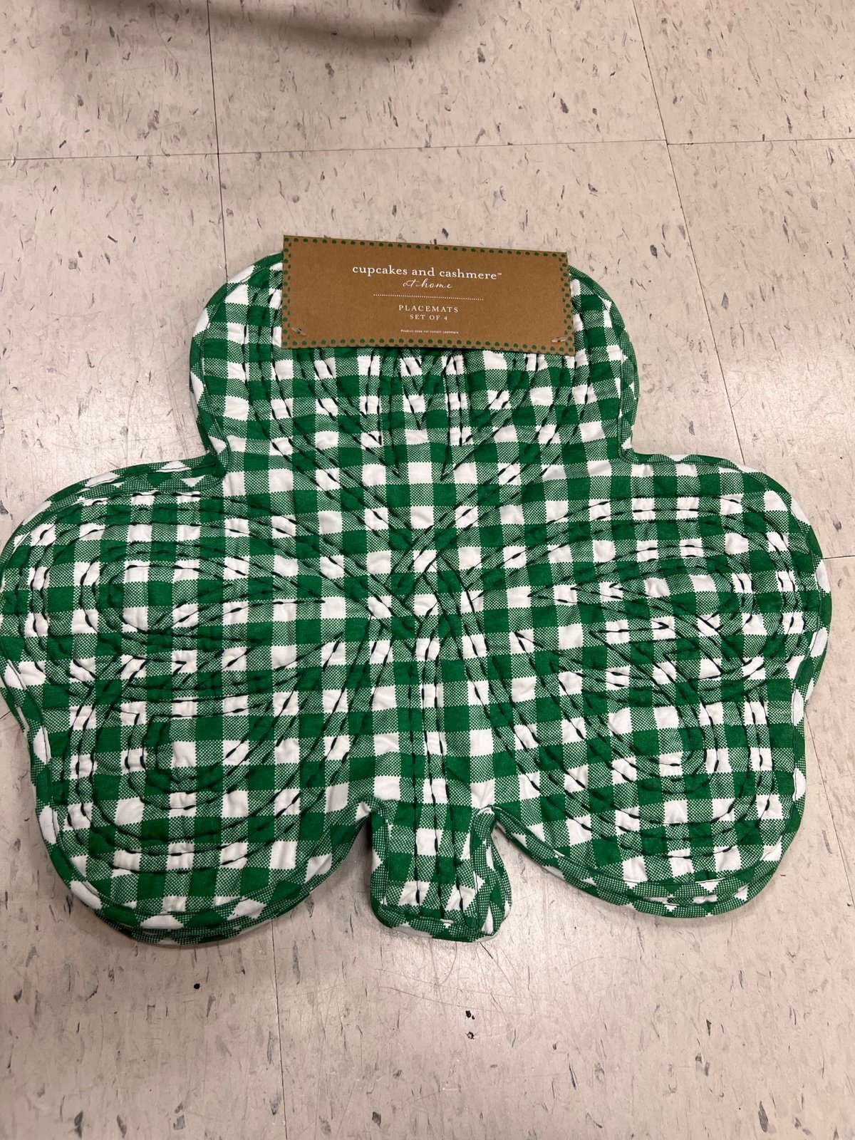 St. Patrick's Shamrocks Plaid Placemats