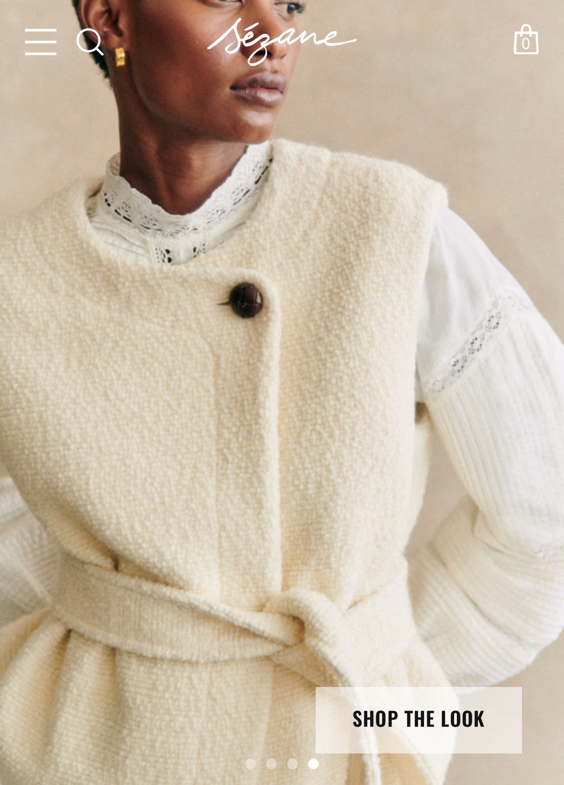 Sezane Sebastine Belted Vest